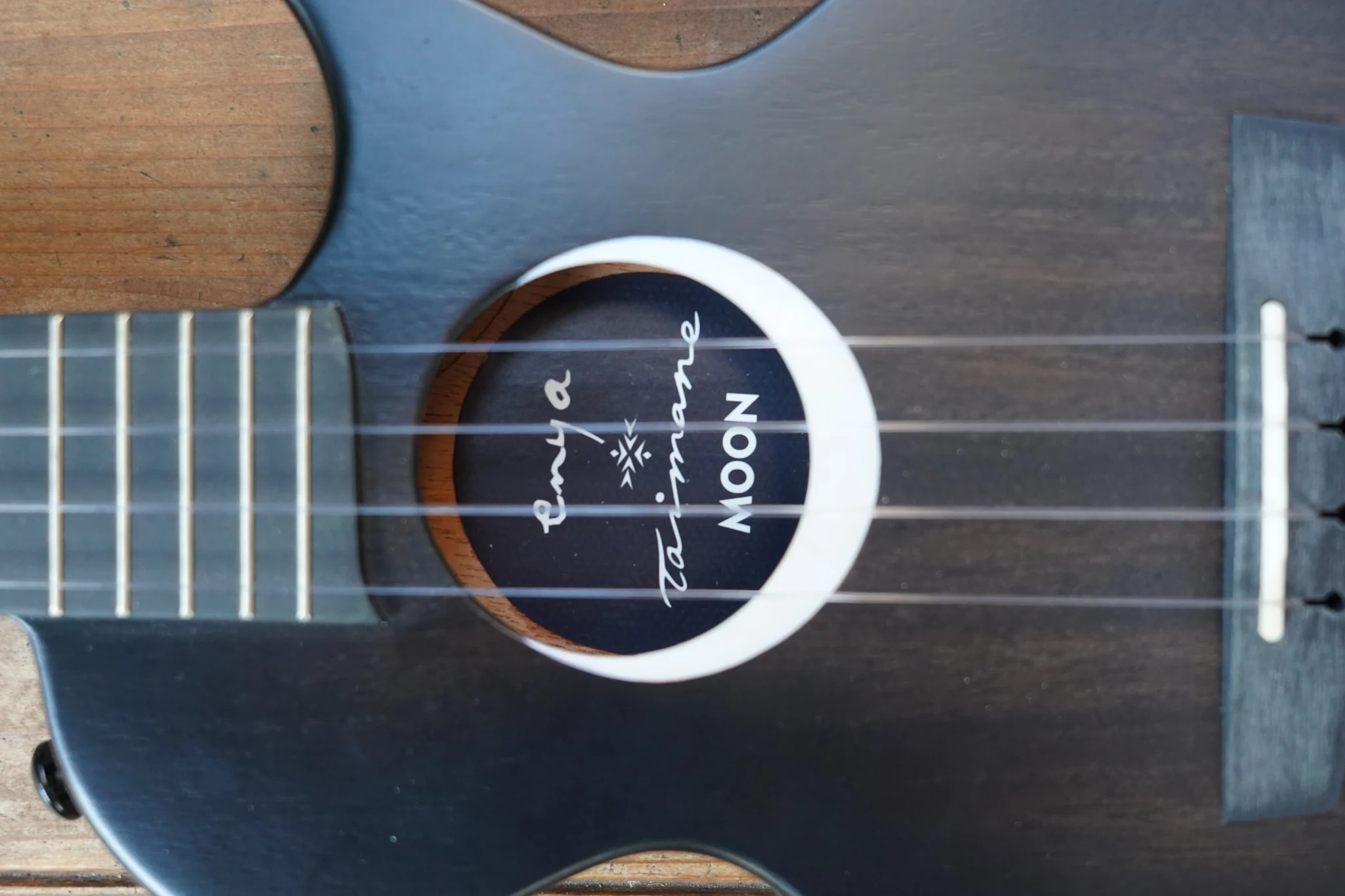 Enya Taimane Moon Ukulele front view